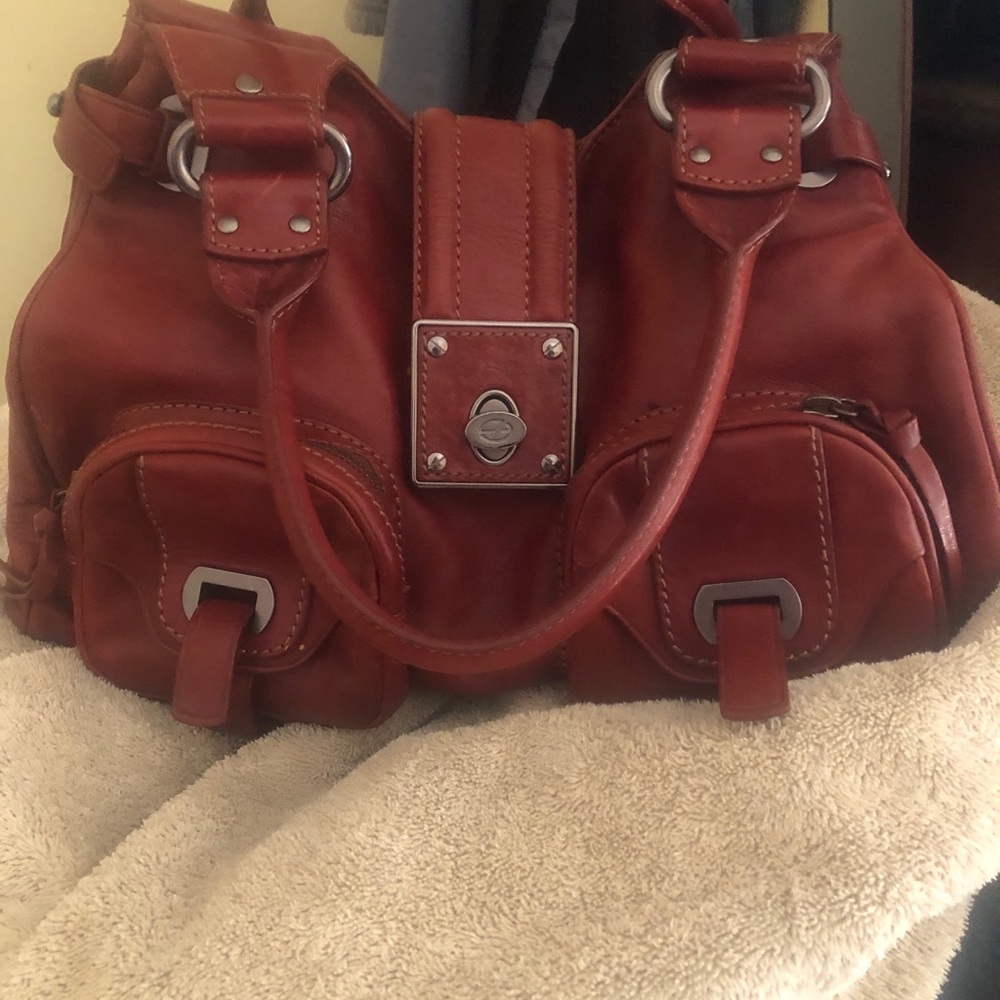 COPY - Thick soft burgundy Francesco Biasia handbag